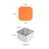 Amazon Taza de Salsa de Acero Inoxidable 304 Aderezo para Ensalada Contenedor de 60/180ml con Tapa de Silicona Caja de Snacks a Prueba de Fugas