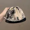 Nuevo pasador de pelo de satén nacarado con estampado de pintura a tinta estilo chino para mujer, adecuado para peinados semi-recogidos, accesorio de pelo de alta gama