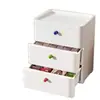 Gabinete de Almacenamiento Doméstico de Plástico de Múltiples Niveles Tipo Cajón Gabinete de Almacenamiento para Mesita de Noche de Dormitorio Gabinete de Almacenamiento Estante Organizador para Ropa y Artículos Varios