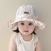 Sombrero de Pescador para Niños, Estilo Delgado de Verano, Sombrero de Sol de Ala Ancha, Sombrero de Sol para Bebé Niña, Sombrero de Sol Versátil para Niñas de Primavera y Otoño