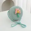 Bolsita Pequeña Linda de Verano para Niños Bolso Nuevo para Mujer Celebración en Línea Monedero de Moda Bolso de Paja Bolso Cruzado de Viaje para Bebé Moderno