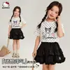 Conjunto de Verão Duas Peças Infantil 2026 Novo Camiseta de Bolinhas Saia de Bolo Kuromi Conjunto Casual Estiloso