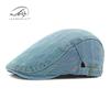 Nueva Gorra de Béisbol para Mujer Primavera y Verano con Hilo Colorido Único, Boina de Mezclilla Lavada, Gorra Británica Retro Adelantada para Hombre