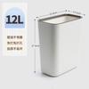 Lixeira Plástica Doméstica de Tampa Flip-Top para Montar na Parede para Cozinha, Banheiro e Vaso Sanitário, com Design de Clipe para Espaços Estreitos