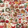 50 Peças Adesivos para Diário Graffiti de Natal Estilo Tricô Papelaria Decorativa Mala Caderno À Prova D'água Temporada de Volta às Aulas Presente