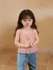 2026 Nuevo Estilo de Verano Camisola Coreana para Niñas, Top Elegante sin Mangas para Niños, Lindo Chaleco Pequeño para Bebés