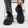 Sapatos Masculinos de Couro, Nova Coleção de Primavera, Estilo Derby Retrô de Nicho Parisiense, Moda Casual de Rua Britânica com Solado Grosso, Tendência de Sapatos de Couro com Bico Largo