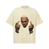 2026 Transfronteiriça Chris Brown Retrato Cantor Masculina Estampada Algodão Ombro Caído Peso Pesado Manga Curta Camiseta Masculina