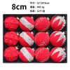 Decoraciones de Bola de Navidad para Nuevo Producto Transfronterizo 8cm/12 Piezas Diamante de Color Paquete de Bola de Navidad con Terciopelo Colgantes para Árbol de Navidad