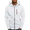 Nova Jaqueta Jacquard com Zíper e Capuz para Esportes Casuais e Fitness Masculino 2024
