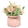Flores de Hortensia Artificiales, Plantas Falsas, Macetas de Cerámica, Plantas en Maceta para Decoración de Sala de Estar y Aparador, Plantas de Flores Secas