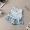 Nuevo Conjunto de Dos Piezas de Verano para Bebé 2026, Ropa de Verano para Niños y Niñas, Conjunto de Dos Piezas de Chaleco y Shorts de Algodón Puro, Moderno