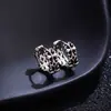 Pendientes de Cruz de Iris con Corte Retro para Mujer, Pendientes y Aretes de Hip-Hop Punk Street Trendy de Alta Gama
