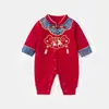 Roupas de Bebê, Macacões para Recém-Nascidos, Roupa Formal de Menino para Primavera 5753, Roupa para a Cerimônia de 100 Dias do Bebê