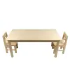Mesa de arte infantil de madera maciza, mesa para pintar y garabatear en preescolar, juego de mesa y silla de educación temprana, mesa para manualidades y arte, mesa rectangular