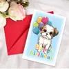 Conjunto de Cartão de Aniversário com Desenho de Cachorro Fofo de Tamanho Grande e Envelope para Enviar Cartões de Felicitações a Amigos