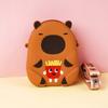 Bolsa Infantil Capivara, Bolsa de Ombro Fofa, Bolsa Versátil de Silicone, Bolsa de Silicone para Guardar Moedas, Presente Infantil