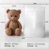 Molde para Vela Aromática em Formato de Urso Fofo DIY Molde de Resina Gesso Urso Balão