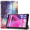 Adecuado para Lenovo Tab M8(3.ª generación)Cubierta protectora de soporte plano con ruedas plegable en tres partes TB-8506F