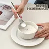 Tazón colgante de dibujos animados 316L, Taza colgante y cuchara, Cuchara para el hogar, Cuchara para comer de mango largo, Cuchara creativa retorcida, Cuchara para postre de restaurante