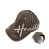 Gorra con Visera Bordada de Letras Vintage Desgastada para Mujer, Sombrero de Sol de Verano, Gorra Deportiva Versátil Que Hace que la Cara Parezca Más Pequeña, Gorra de Béisbol