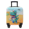 Maleta Trolley de 18 Pulgadas de Dibujos Animados 3D con Cremallera, Equipaje de Mano Pequeño con Gráficos y Texto Imprimibles, Maleta de Viaje con Ruedas Giratorias