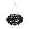 Decoración de tienda Amazon placa de puerta de doble cara decoración del hogar de madera placa de puerta de listado de negocios de madera en stock instantáneo