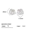 Pendientes Versátiles de Gama Alta con Diseño de Nicho Transfronterizo Europeo y Americano, Pendientes de Borla de Vidrio Transparente de Fuegos Artificiales para Mujer, Nuevos Productos de Primavera y Verano
