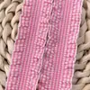 Acabamento com Borda Franzida em Padrão de Grade 2,5 com Renda de Folha de Lótus, Bainha de Saia, Punho, Borda Franzida, Material para Chapéu Plissado, Fita de Bolinhas