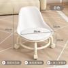 Taburete Acrílico Silencioso Transparente Rueda Universal Niños Niños Pequeños Taburete para el Hogar Silla Pequeña Popular con Polea para Bebé Taburete Bajo