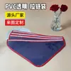 Bolsa de coser de PVC no tejido transfronteriza nueva bolsa transparente con cremallera bolsa para artículos de uso diario bolso con logo imprimible formulación