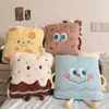 Almohada y manta de doble uso para siesta, engrosada, plegable para usar en el coche, manta para siesta de oficina, cojín dos en uno