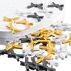 20 Espaciadores de Aleación con Agujero Pasante Lazo para Pasador de Pelo Adorno para Accesorios del Cabello Materiales para Manualidades Colgante Pulsera Accesorios para Joyería
