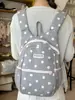 Mochila de lunares transfronteriza, mochila casual y ligera para viajes al aire libre, mochila ligera de gran capacidad para la escuela y el trabajo para estudiantes de secundaria y preparatoria.