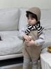 Ropa de otoño e invierno para niños 2024, ropa de escalada con forro polar a juego para niños, ropa coreana para niños, ropa acolchada de una pieza para bebés