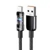Cable de Datos Tipo C Transparente de Carga Súper Rápida de 240W Adecuado para Huawei Vivoppo Honor Cable de Carga Luminoso Transfronterizo
