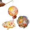 Linternas del Festival de Medio Otoño Se Pueden Dibujar, Linternas de Palacio Portátiles Estilo Antiguo de Conejo, Kit de Materiales para Manualidades DIY para Niños de Jardín de Infancia