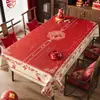 Mantel de Mesa para Año Nuevo con Recortes de Papel de Flores Nacionales, a Prueba de Aceite e Impermeable, Nuevo Modelo 2026, Año del Caballo, Arreglo Decorativo Festivo Rojo Estilo Chino