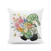 Amazon Cesta de Flores Estilo Pastoral Primavera e Verão Capa de Almofada Floral Almofada de Sofá Tulipa Capa de Almofada Curta de Pelúcia