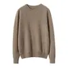 Baicai Rong 2026 Outono/Inverno Novo Tricô de Caxemira Camada Base Manga Longa Gola Redonda Solto Fashionável Versátil Suéter Quente