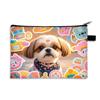 Cross-border Cartoon Cute Dog Printed Cosmetic Bag Grande bolsa de moedas Grande capacidade Artigos de higiene pessoal Bolsa de armazenamento para mulheres