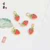 Colgante Pequeño de Esmalte Cloisonné Candado Ruyi Fresa Vaina de Loto Lazo Colgante de Esmalte Accesorio para Pulsera DIY