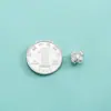 Accesorios de Plata de Ley S925 Cuentas Espaciadoras de Mariposa Pulsera de Cuentas Hecha a Mano DIY Pulsera de Perlas de Cristal Cuentas Sueltas Pequeñas de Mariposa Cuentas de Plata