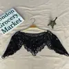 Jaqueta Cachecol de Renda, Peça Externa Curta de Verão, Top Cardigan Fino, Colete Versátil para Mulheres, Combinado com uma Saia de Alça