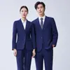 Traje Formal de Invierno Grueso Negro para Hombre y Mujer, Mismo Estilo, Traje de Negocios Formal, Traje de Trabajo para Banco