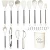 Set de 23 piezas de espátula y cuchara de silicona transfronteriza antiadherente especial de silicona espátula de silicona de grado alimenticio juego de utensilios de cocina al por mayor