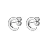 Clavos para Oreja de Acero de Titanio con Forma de Estrella, Luna, Corazón de Amor Tridimensional de Venta Caliente Japoneses y Coreanos Sin Caída, Electrochapado al Vacío para Hueso de Oreja para Mujeres