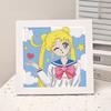 Animación de Dibujos Animados Nueva Pintura de Diamantes Kuromi DIY Juguetes de Pintura de Diamantes Hechos a Mano para Niños con Marco de Fotos Mesa Regalo