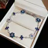 Pulsera de Calabaza Flor de Zircón Gota de Agua, Pulsera de Estilo de Nicho de Lujo Ligero, Moderna y Versátil, Joyería de Alta Gama para Mujeres