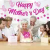Bandeira Decorativa Transfronteiriça de Dia das Mães Bandeira Feliz Dia das Mães Banner de Dia das Mães Enfeite para Bolo